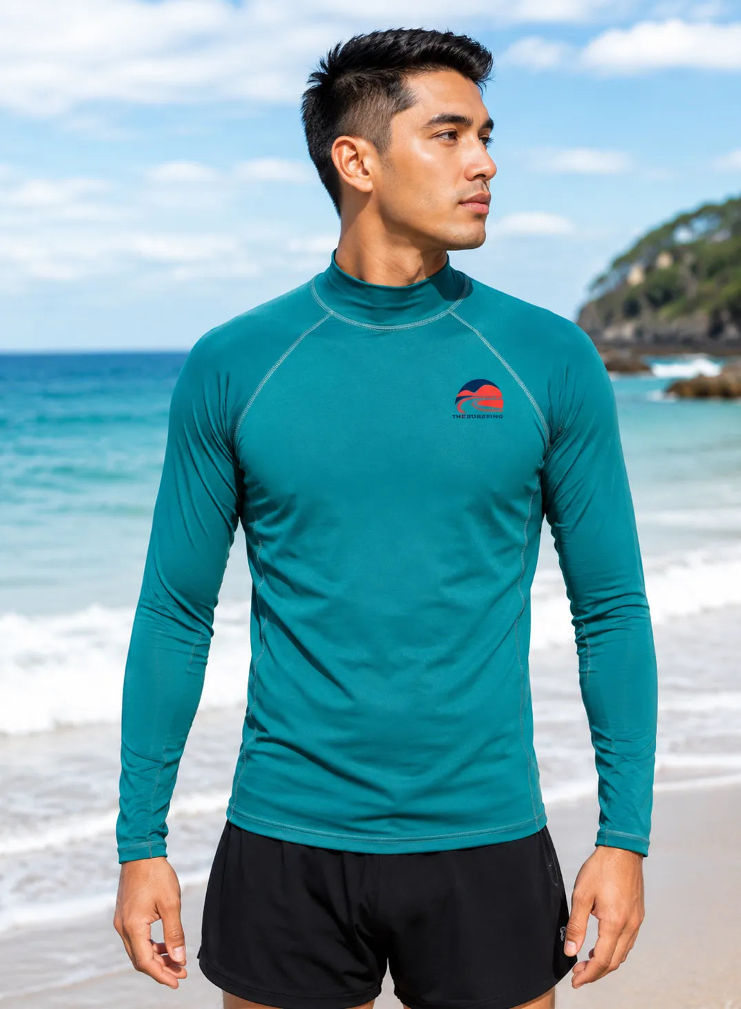customizable-teal-rash-guard-by-sks-wholesales-Front