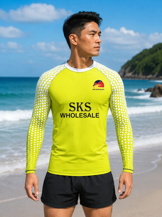 customizable-yellow-rash-guard-by-sks-wholesales-Front