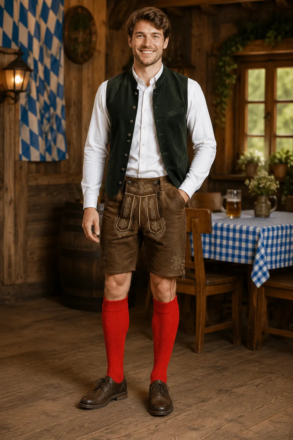 German lederhosen knee-high socks