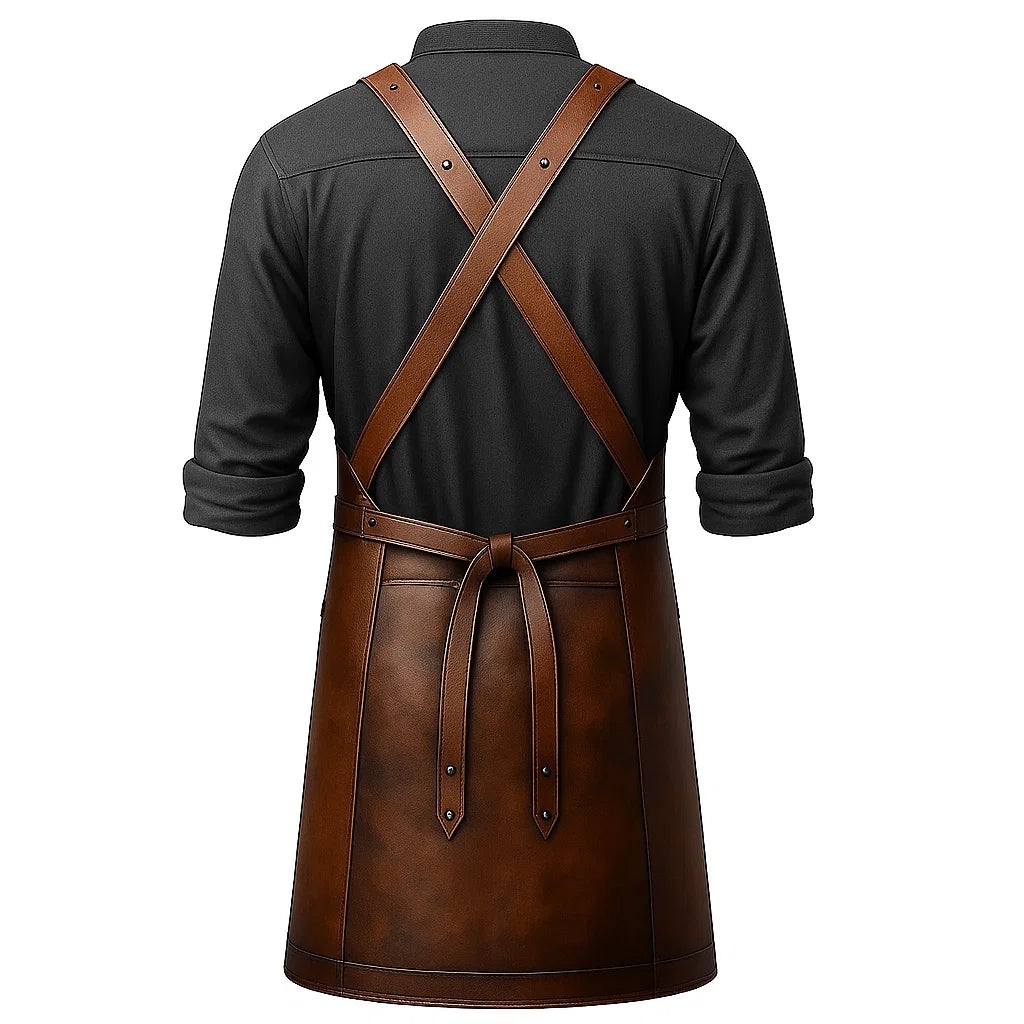 Back View of Wholesale Leather Apron For Welding by SKS