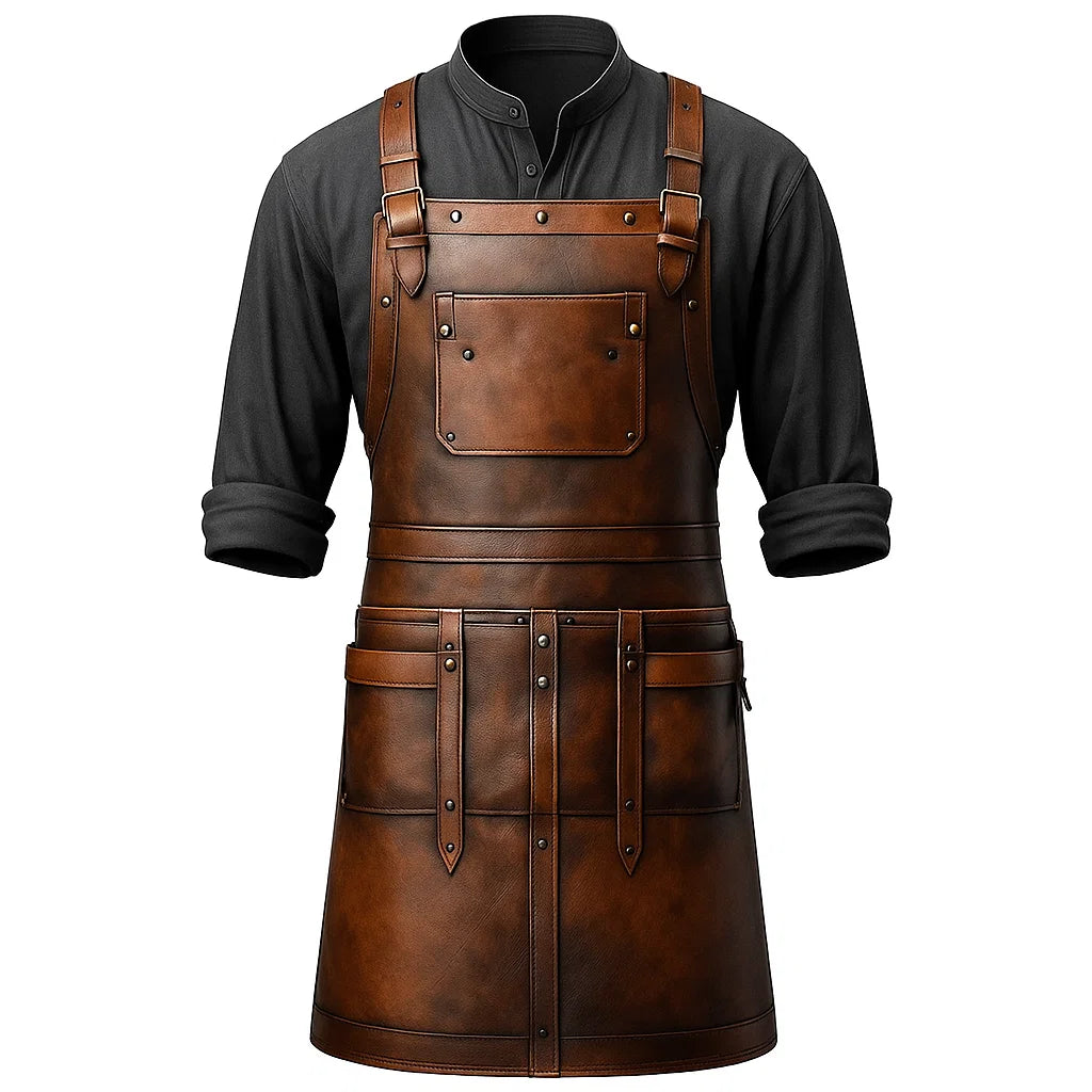 Front of Wholesale Leather Apron For Welding By SKS