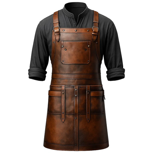 Front of Wholesale Leather Apron For Welding By SKS