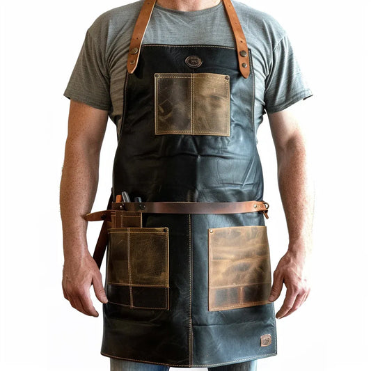 Front of Wholesale Leather Apron For Woodworking By SKS