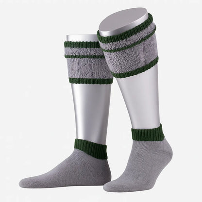 Grey Oktoberfest Bavarian Loferl socks