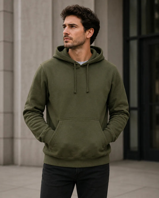 olive-green-pullover-hoodie-front-by-SKS