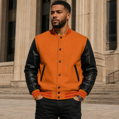 orange-and-black-letterman-jacket-front-by-SKS