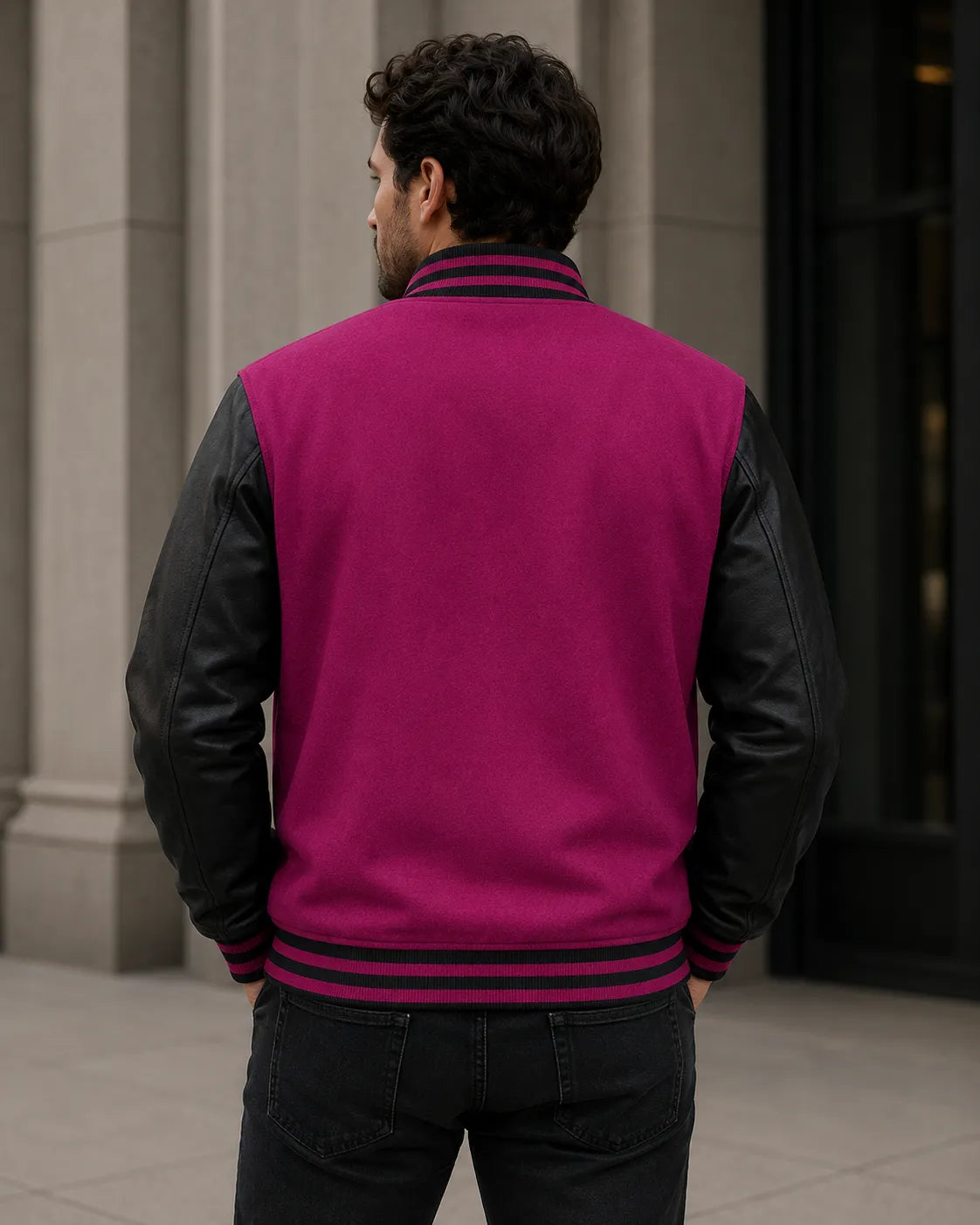 pink-and-black-letterman-jacket-Back-by-SKS