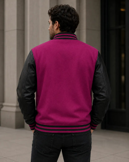 pink-and-black-letterman-jacket-Back-by-SKS