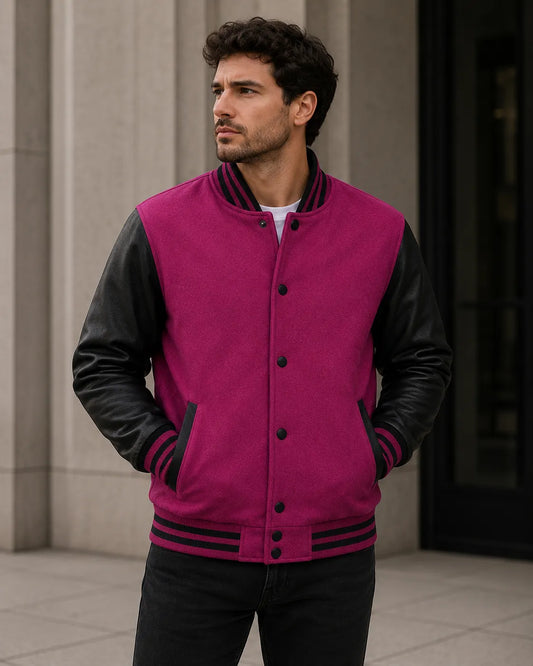 pink-and-black-letterman-jacket-front-by-SKS