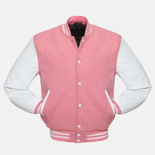 pink-and-white-letterman-jacket-pockets-focused-by-SKS-Wholesales