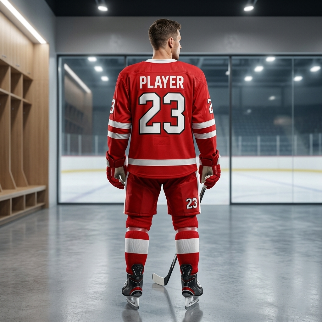 Wholesale Red Ice Hockey Uniform