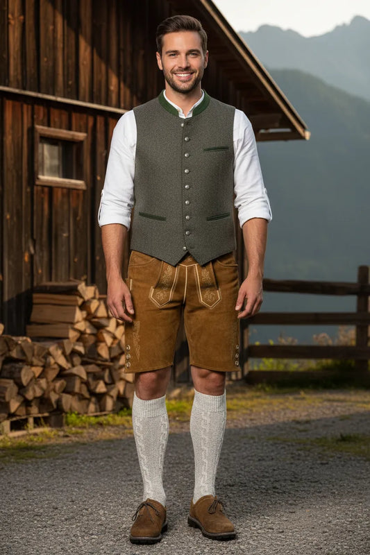 White lederhosen knee-high socks