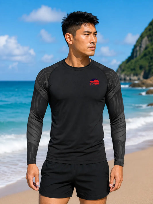 wholesale-custom-black-rash-guard-by-sks-wholesales-Front