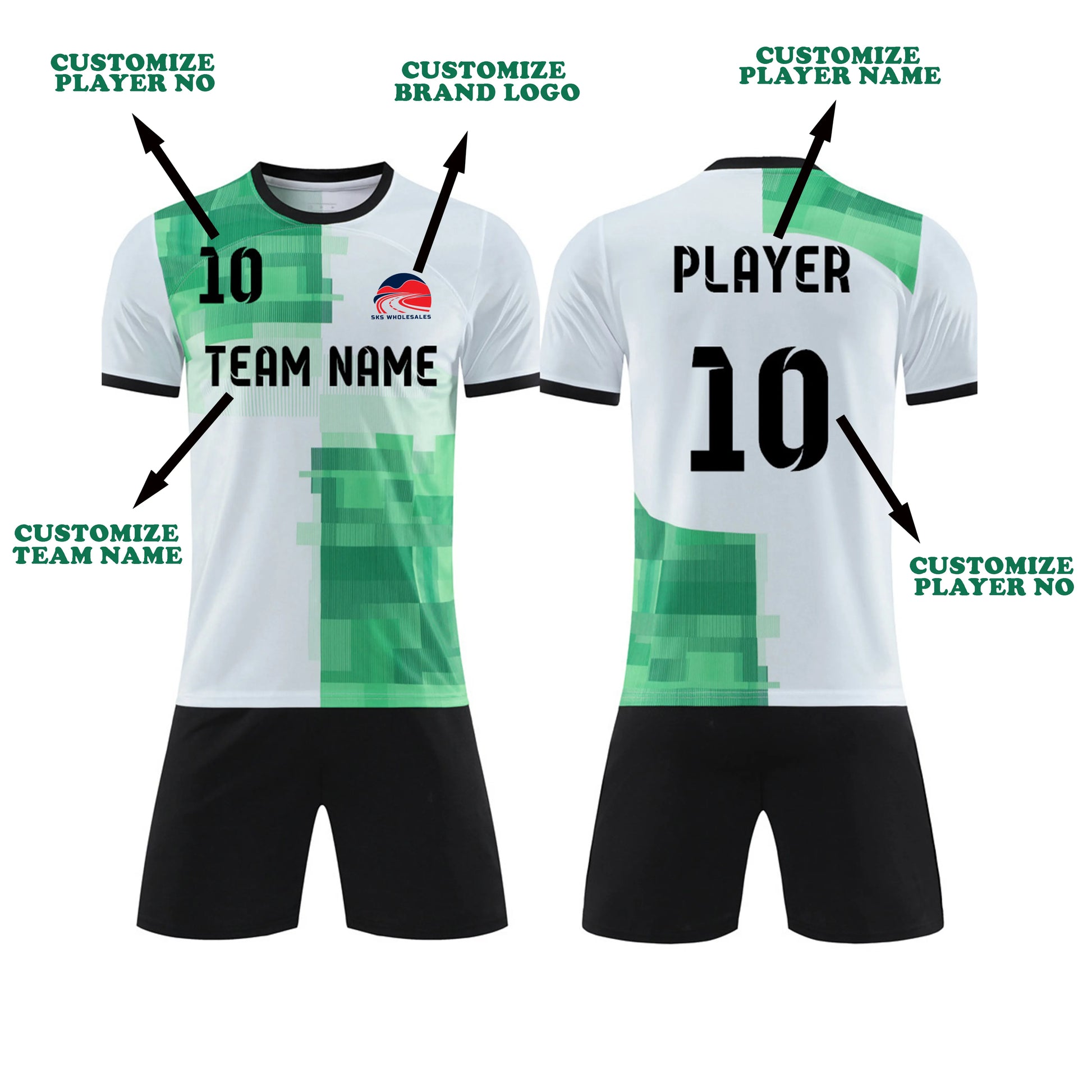 wholesale-custom-green-white-soccer-uniform