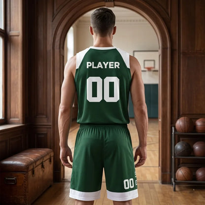 wholesale-custom-hunter-green-basketball-uniform-Back