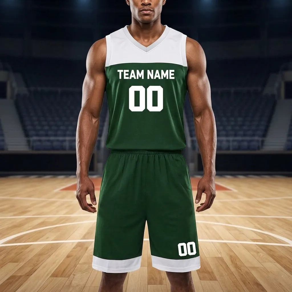 wholesale-custom-hunter-green-basketball-uniform-Front