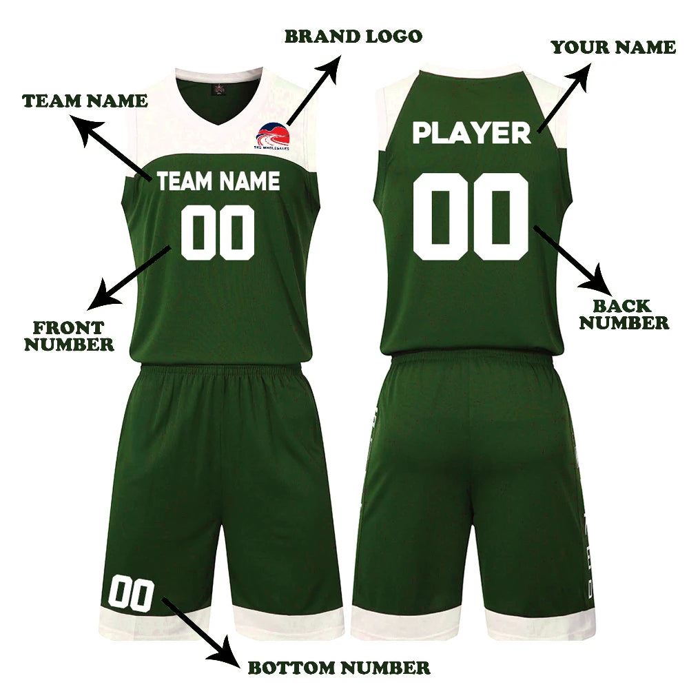 wholesale-custom-hunter-green-basketball-uniform