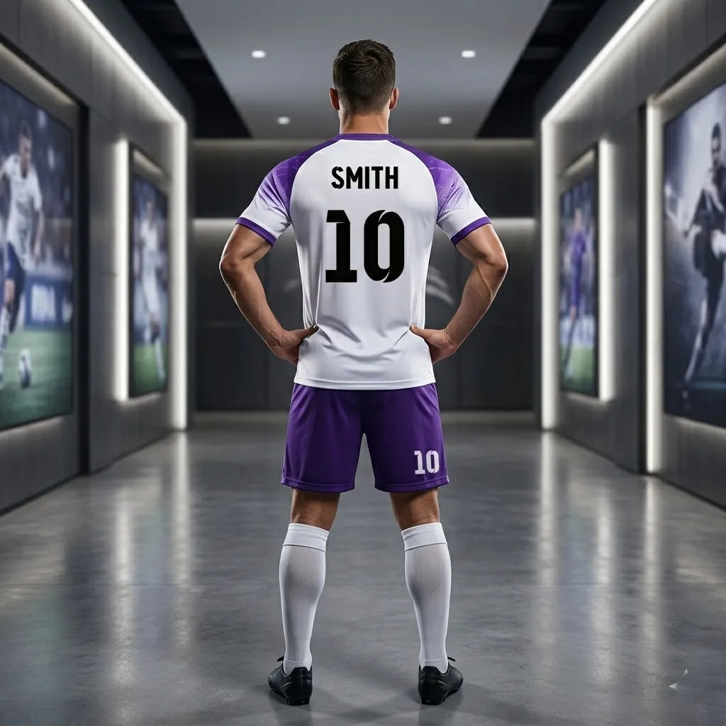 Person wearing a sports jersey with the name 'Smith' and number '10' in a tunnel-like setting.