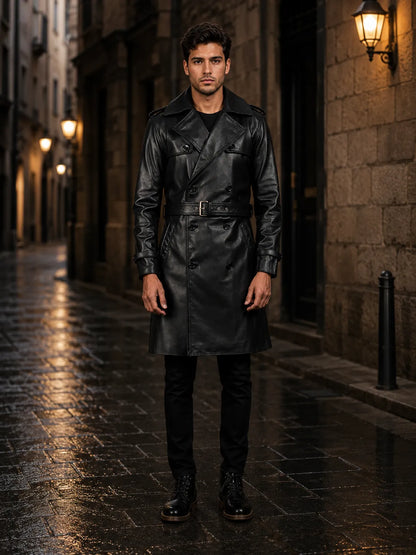 wholesale-leather-duster-coat-closed-Model
