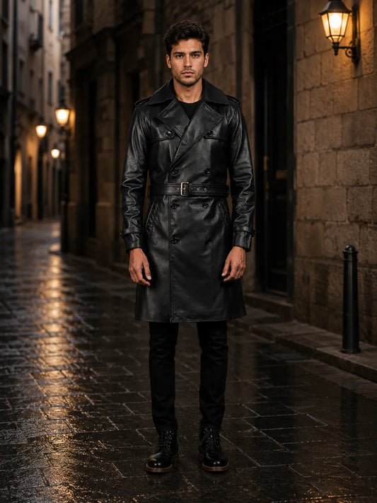 wholesale-leather-duster-coat-closed-Model