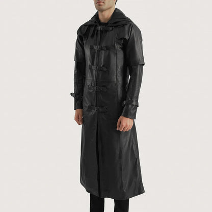 wholesale-leather-trench-coat-male-side-pose