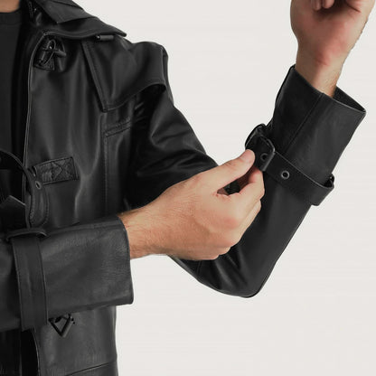 wholesale-leather-trench-coat-male-sleeve-close-up